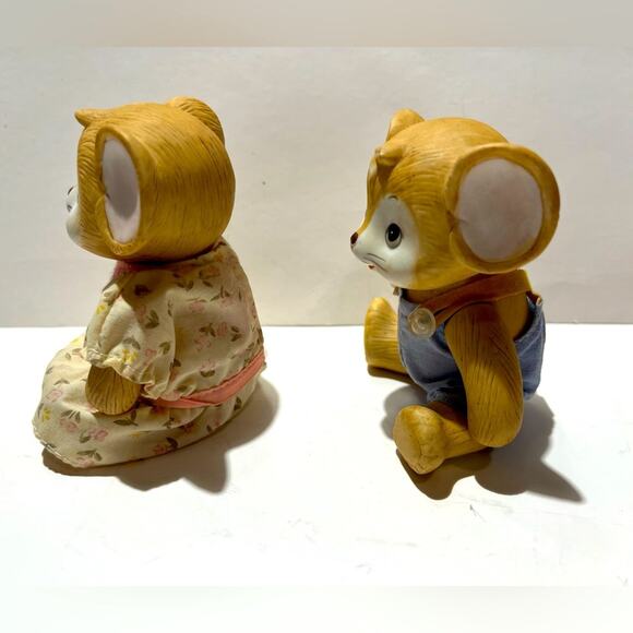 Homco vintage porcelain country mice with moveable joints - Picture 2 of 14